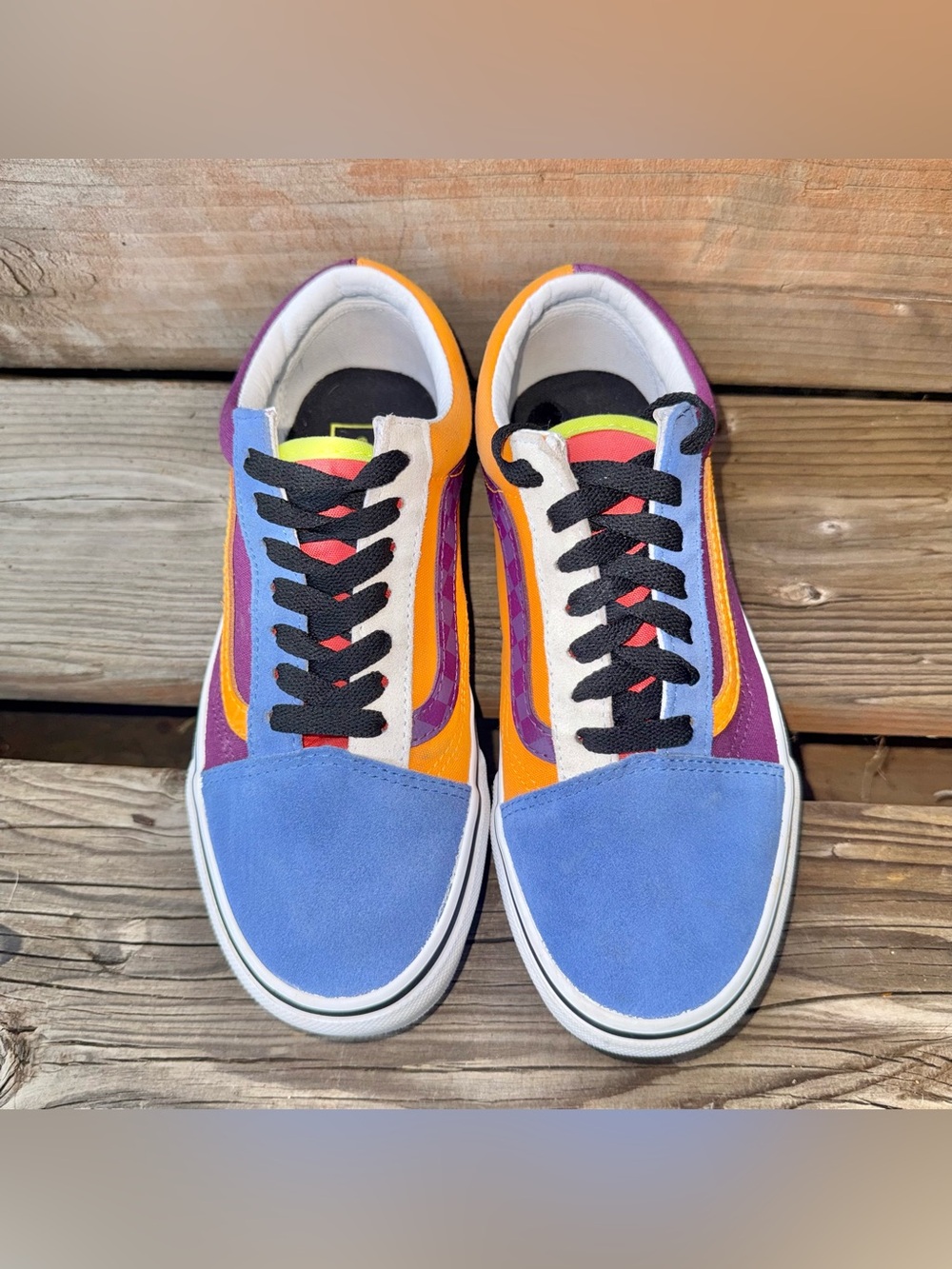 🌈 Vans Old Skool Mix & Match Multicolor Sneakers women’s size 7